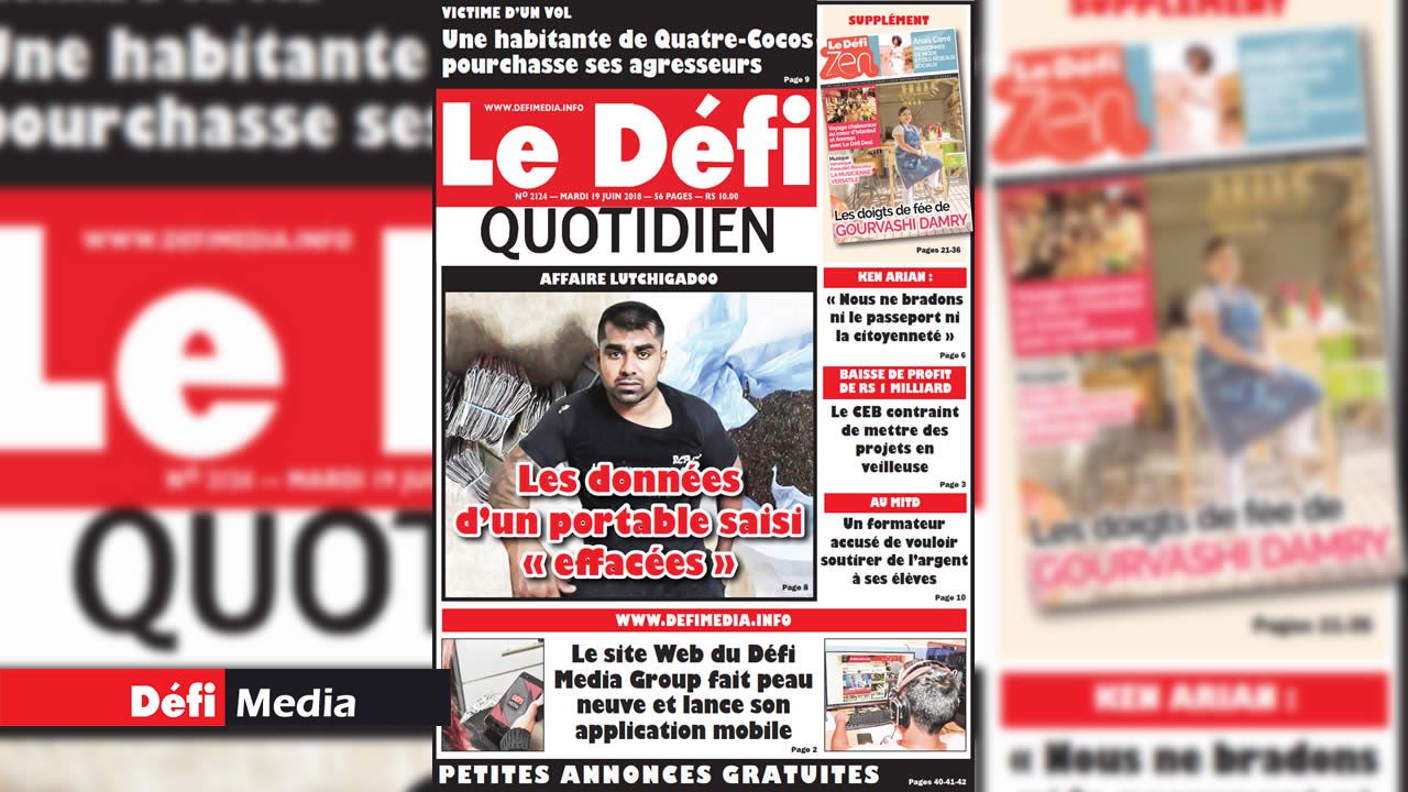Defi Quotidien de ce mardi 19 juin 2018